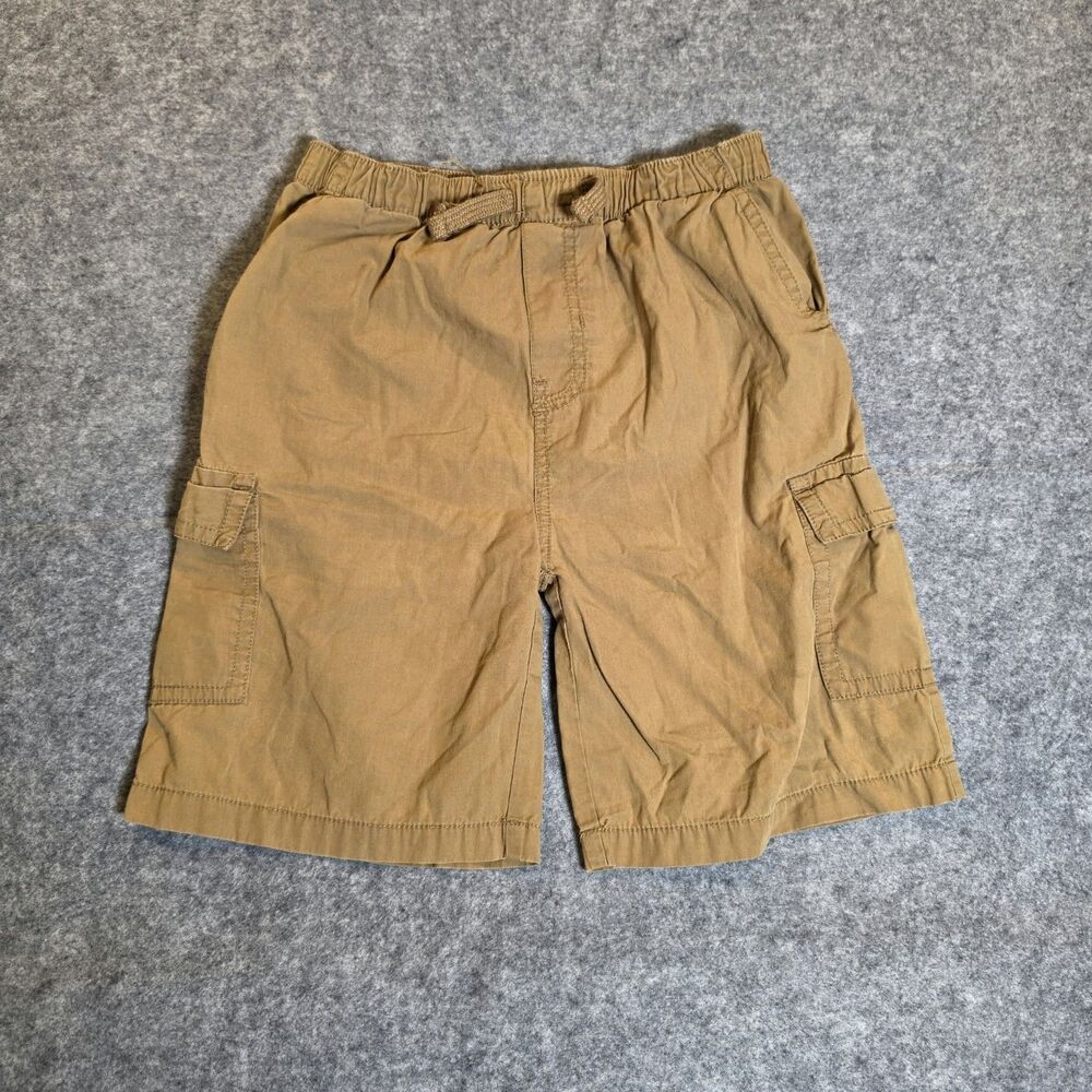 Paper Denim & Cloth Boys Size 6 Khaki Cargo Shorts Pull On Cotton Utility